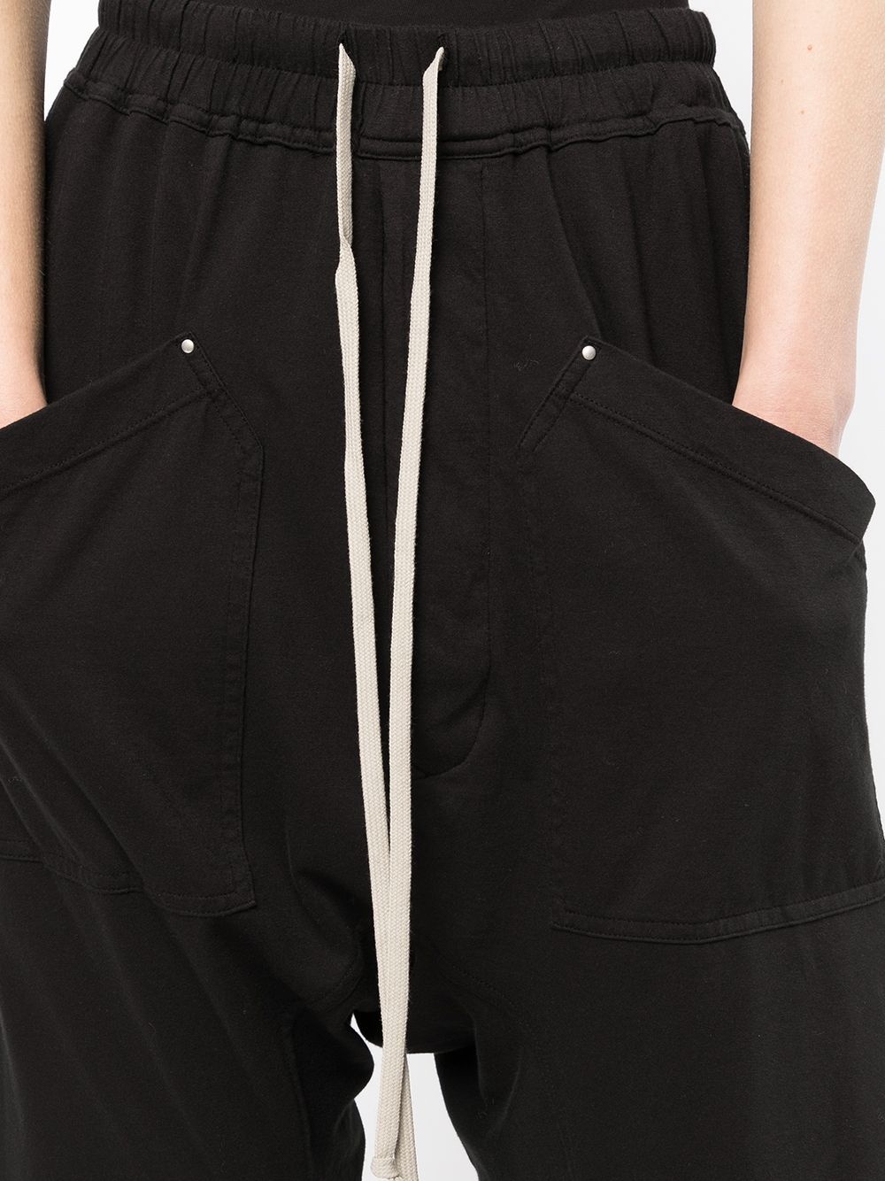 drawstring-waist cropped trousers - 5