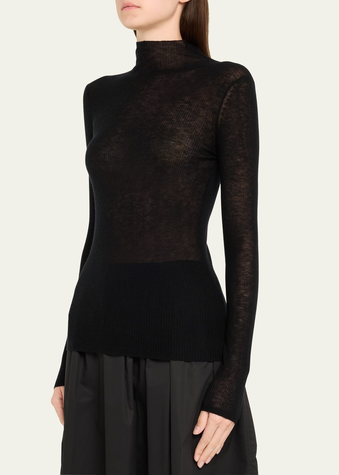 Ribbed Mock-Neck Top - 4