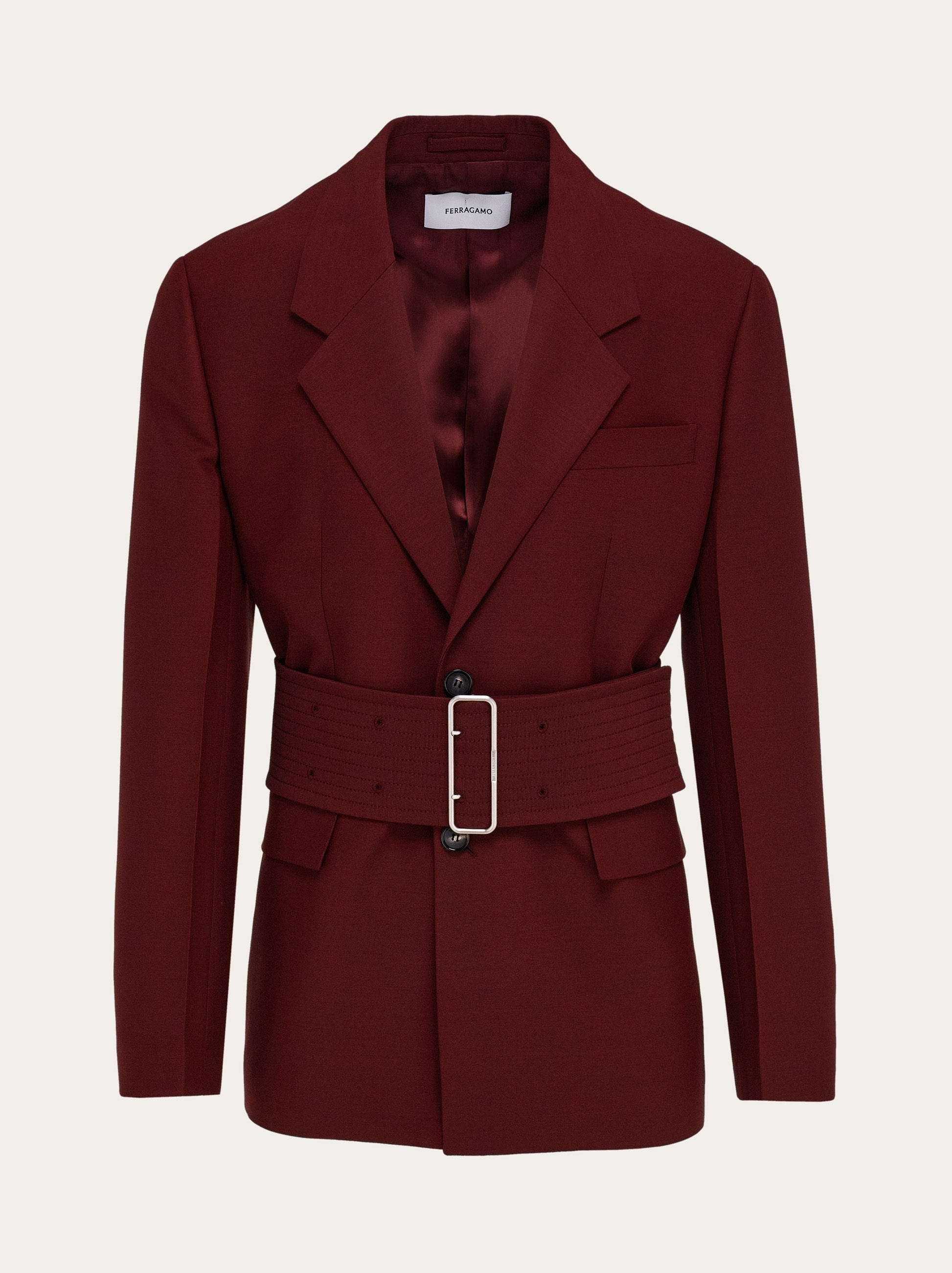 Single breasted belted jacket - 1