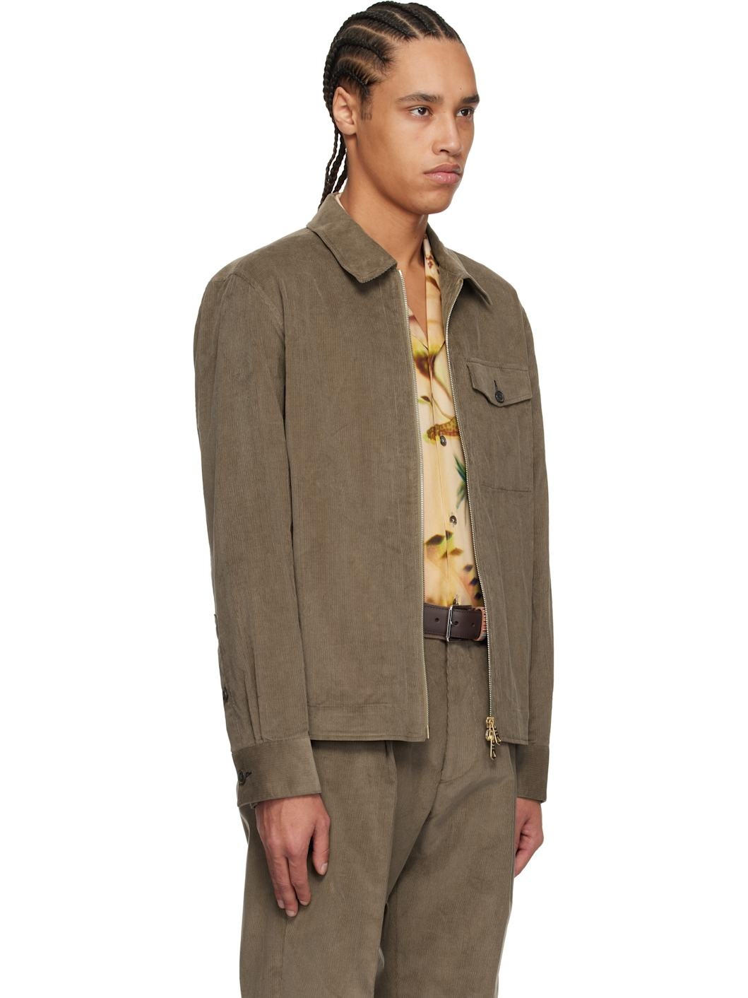 Brown Zip Jacket - 2