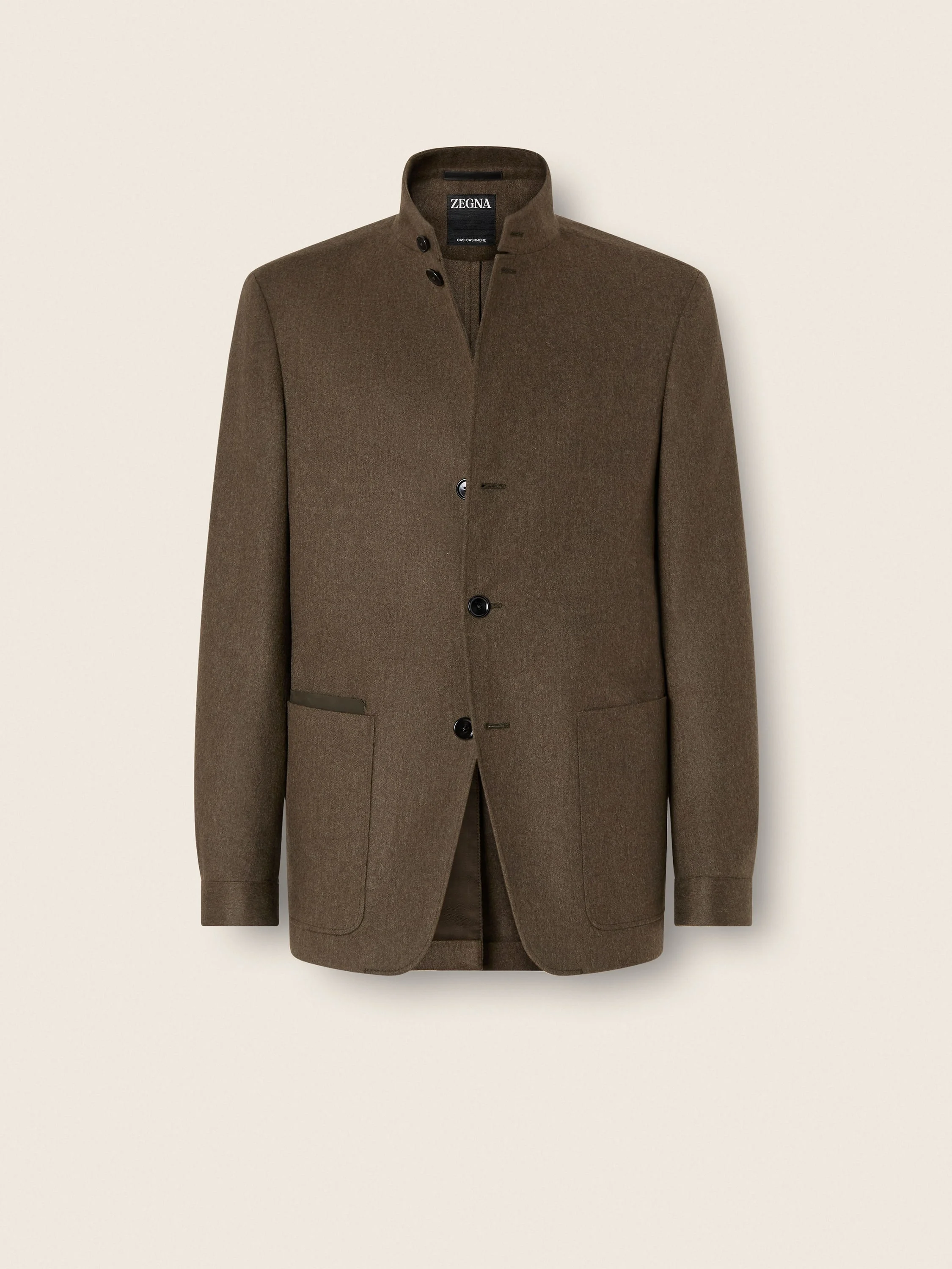 DARK OLIVE GREEN MULTIMÉLANGE OASI CASHMERE IL CONTE JACKET - 1