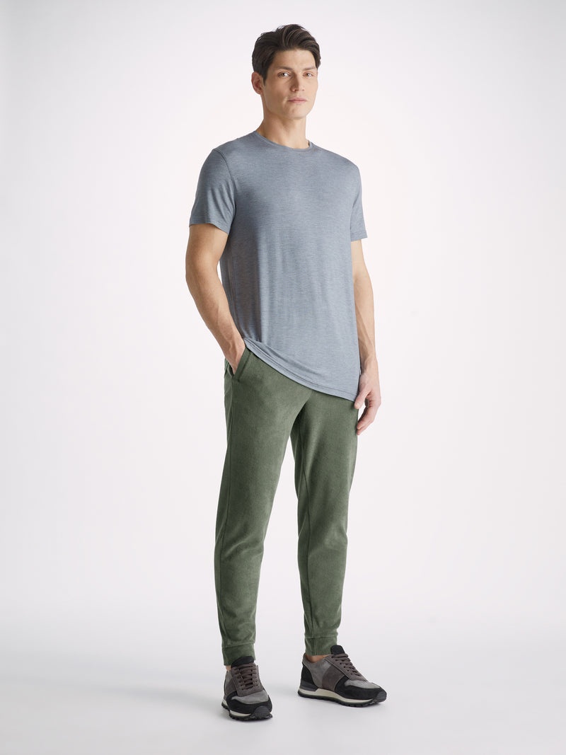 Men's Sweatpants Isaac Terry Cotton Soft Green - 2