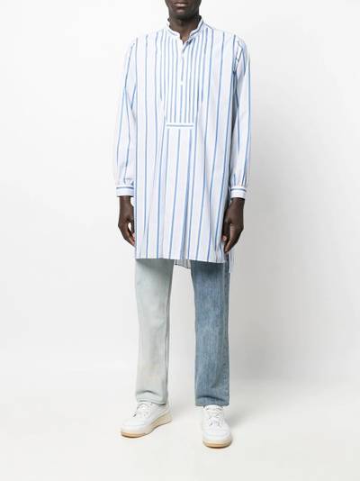 Maison Margiela striped long-sleeve long shirt outlook