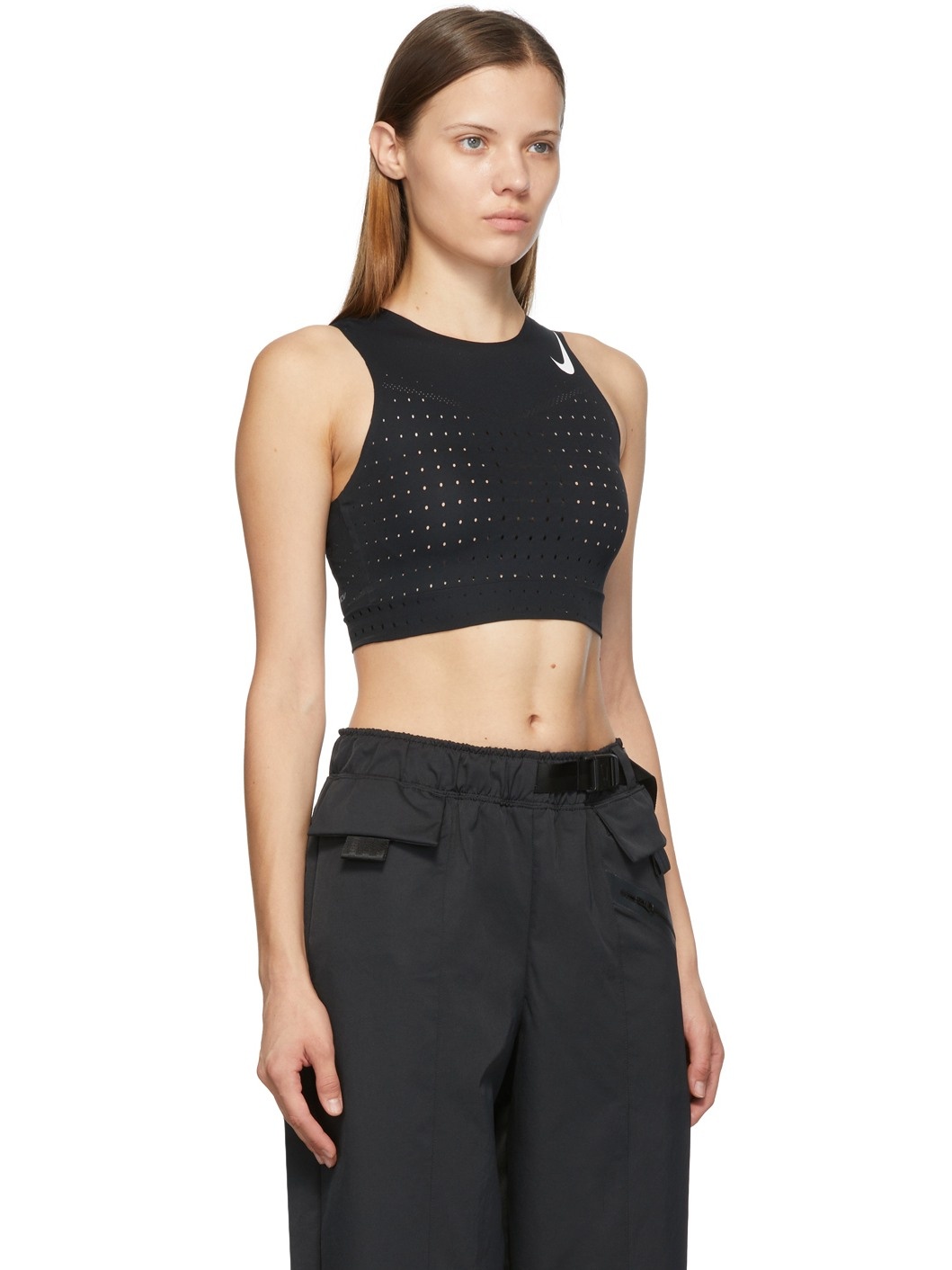 Black Crop Running Sport Top - 2