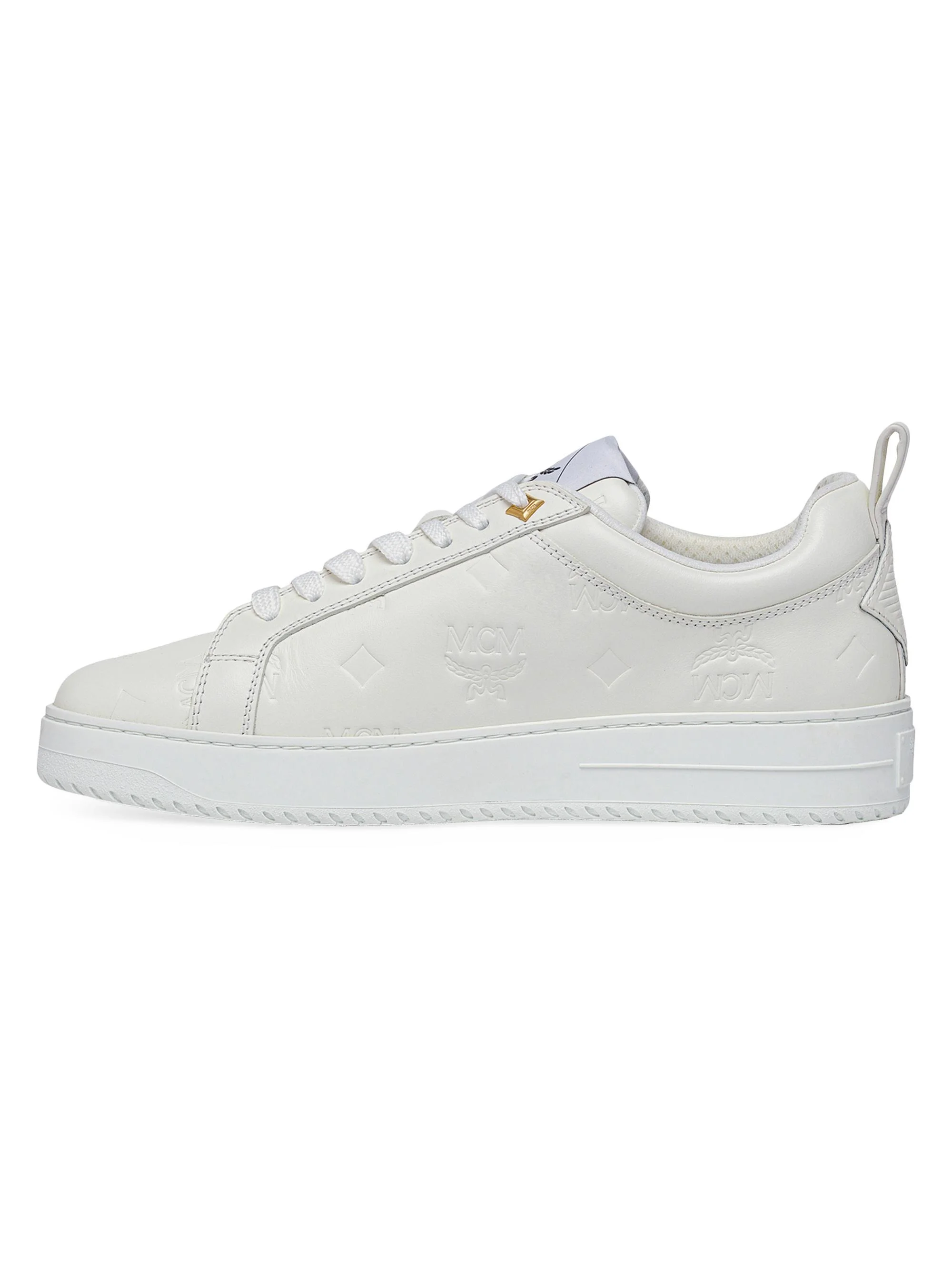 Men's Neo Derby Leather Sneakers - Egret - 1