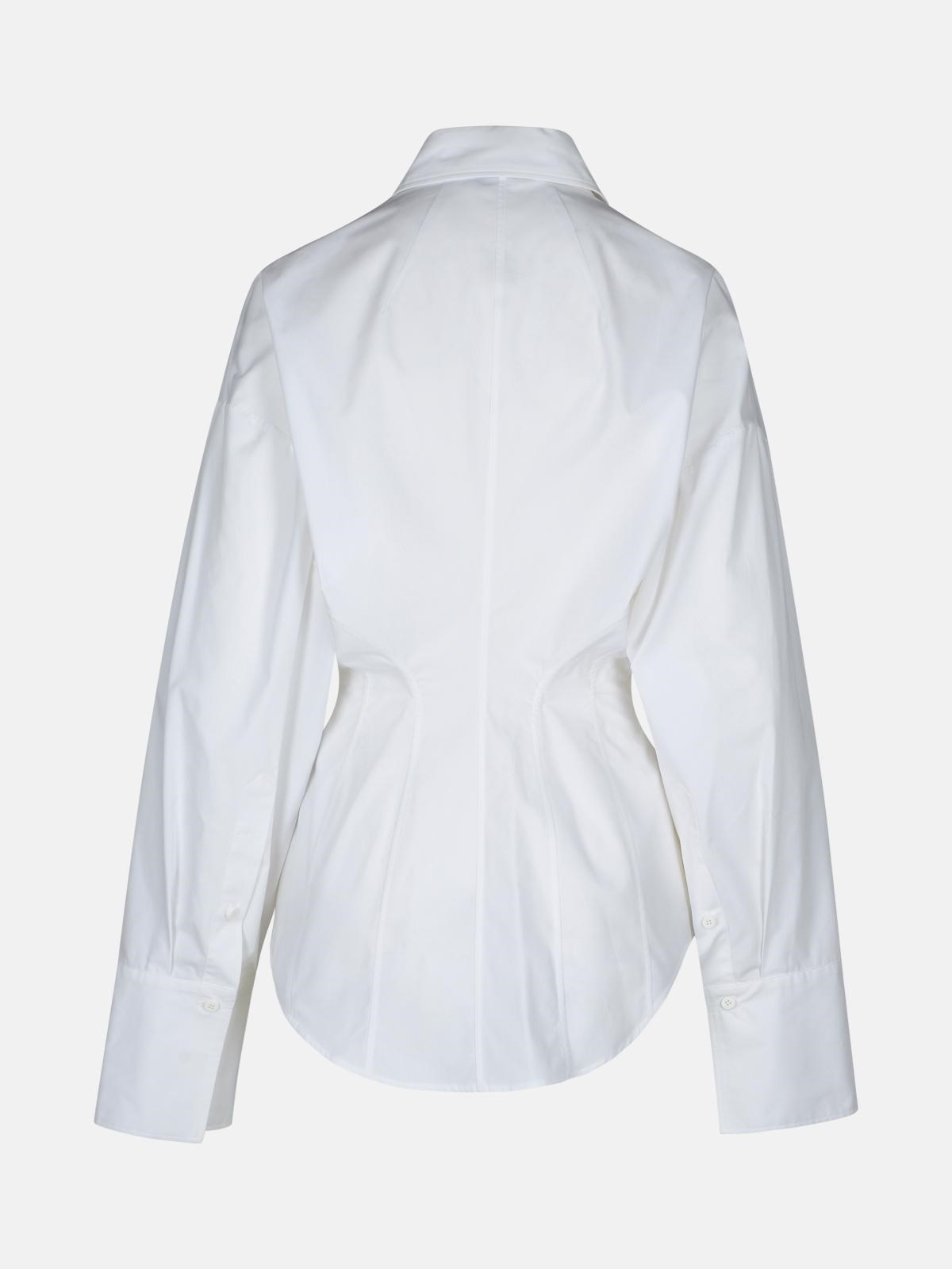 WHITE COTTON SHIRT - 3