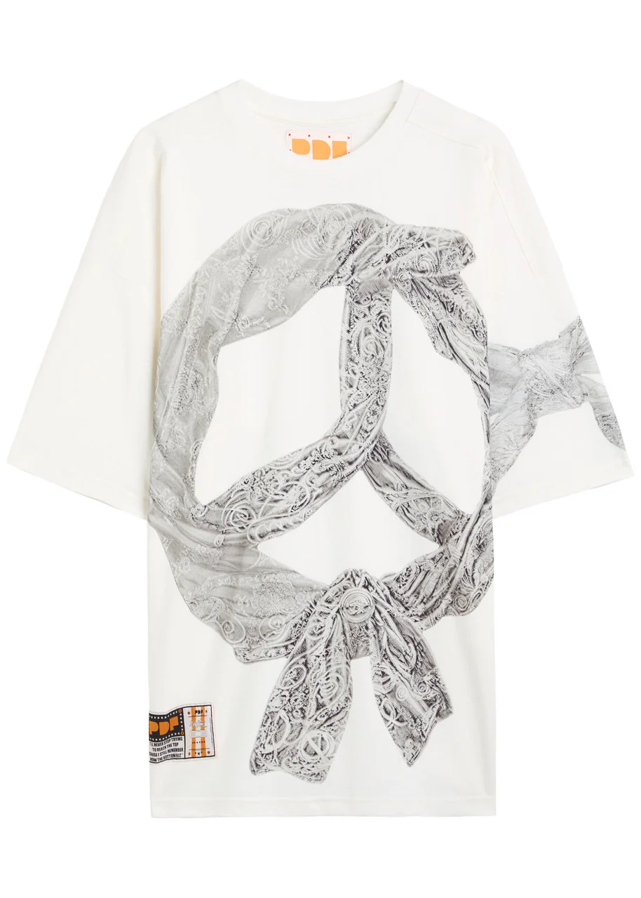 Pdf Channel The Boy White Flake Printed Cotton T-shirt - 1