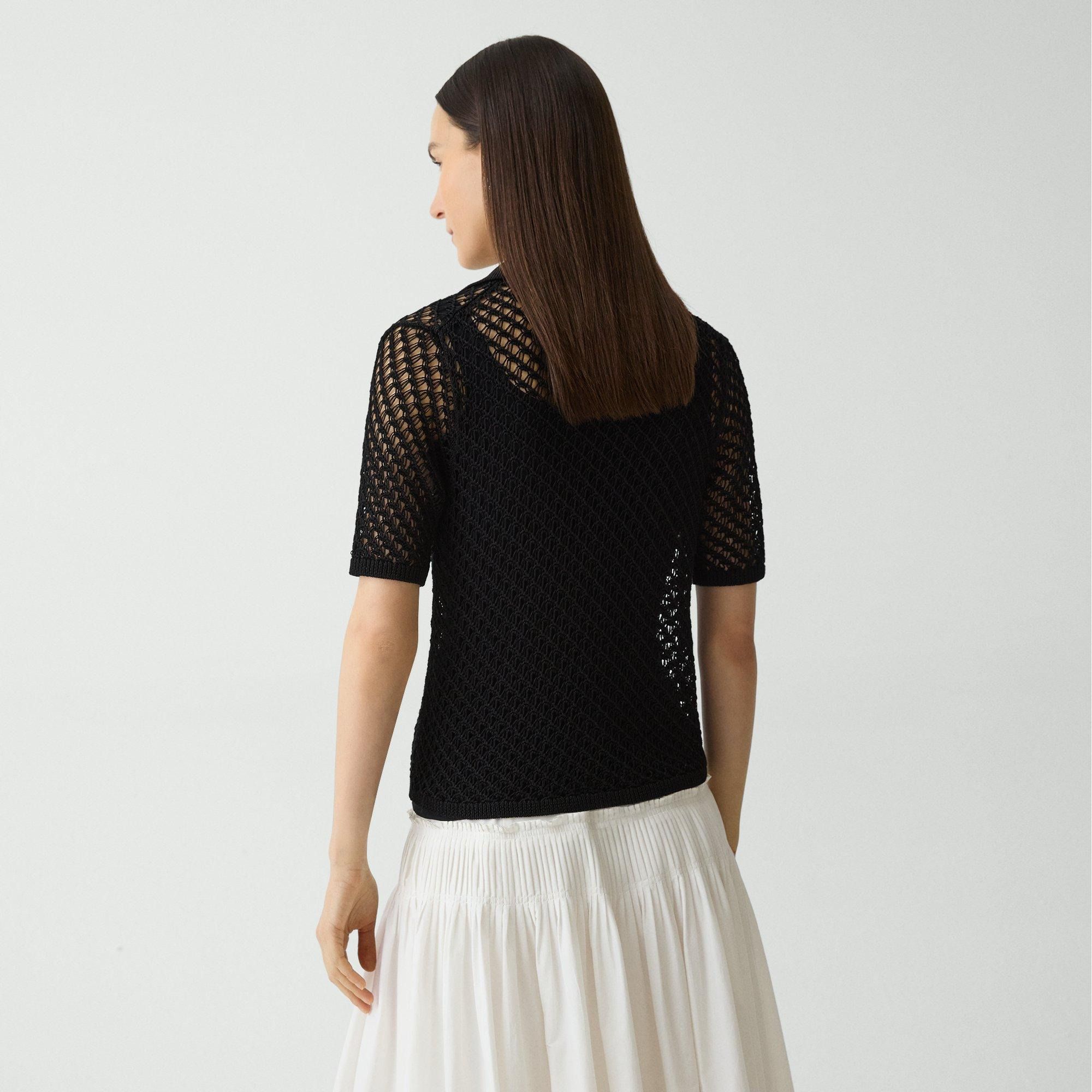 Short-Sleeve Camp Shirt in Sheen Cotton - 4