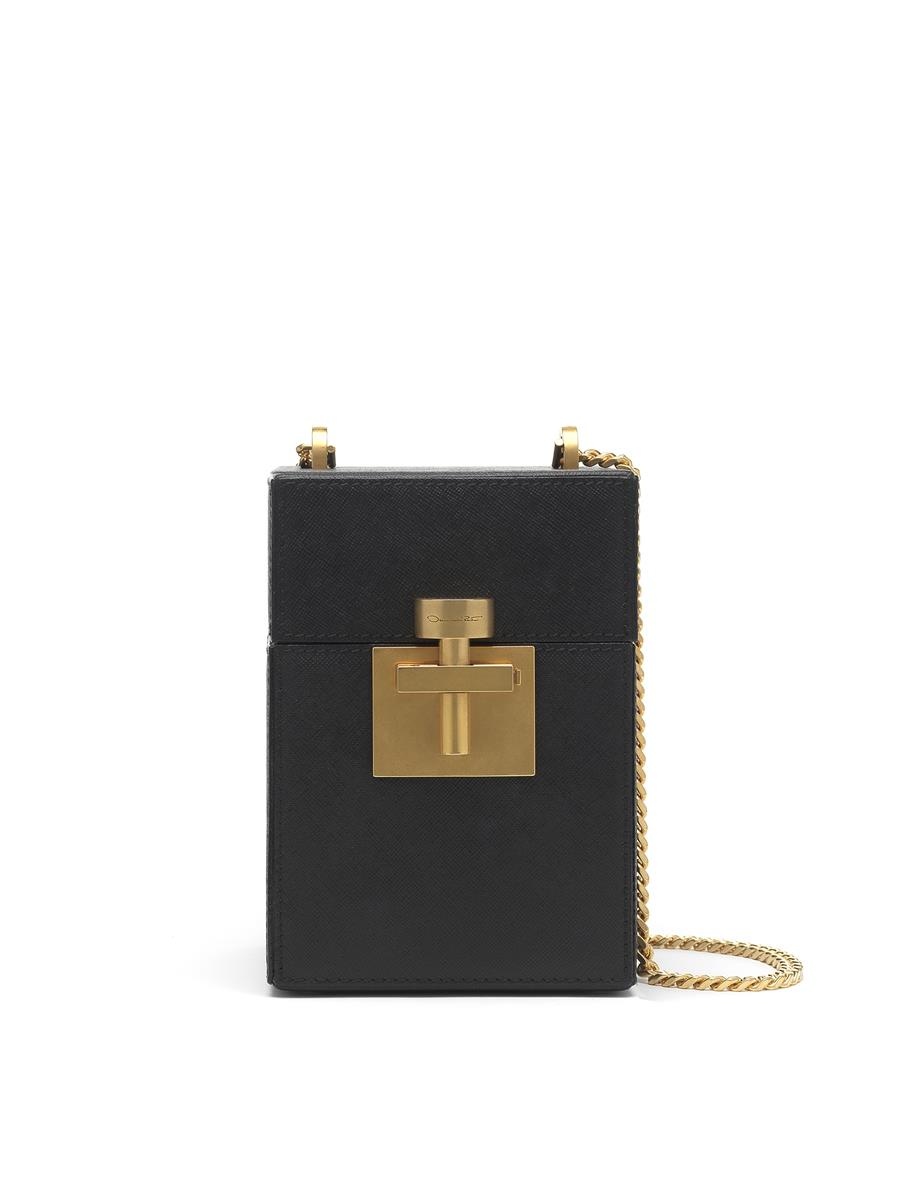 BLACK & GOLD SAFFIANO ALIBI BAG - 3