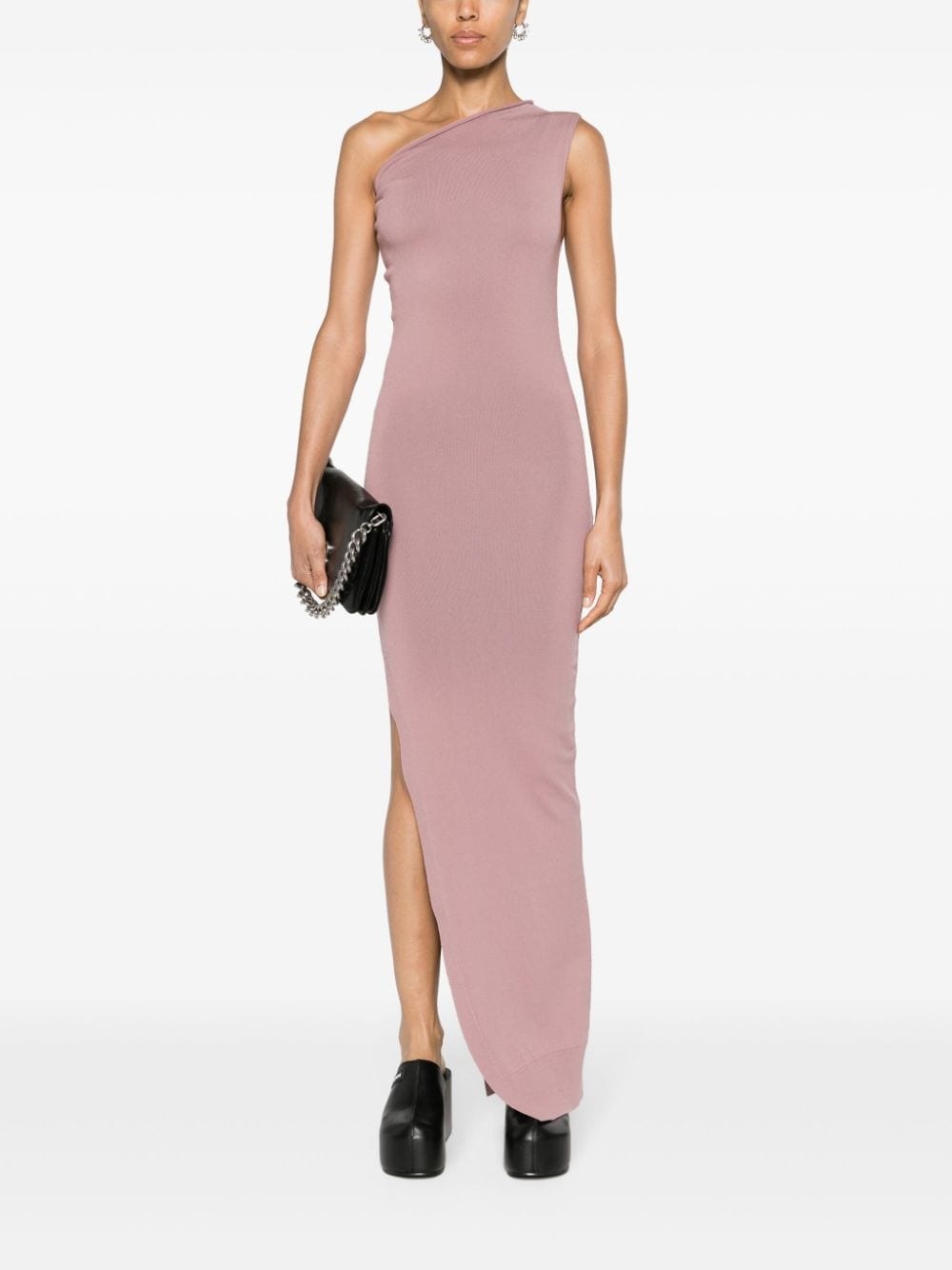 one-shoulder asymmetric maxi dress - 4