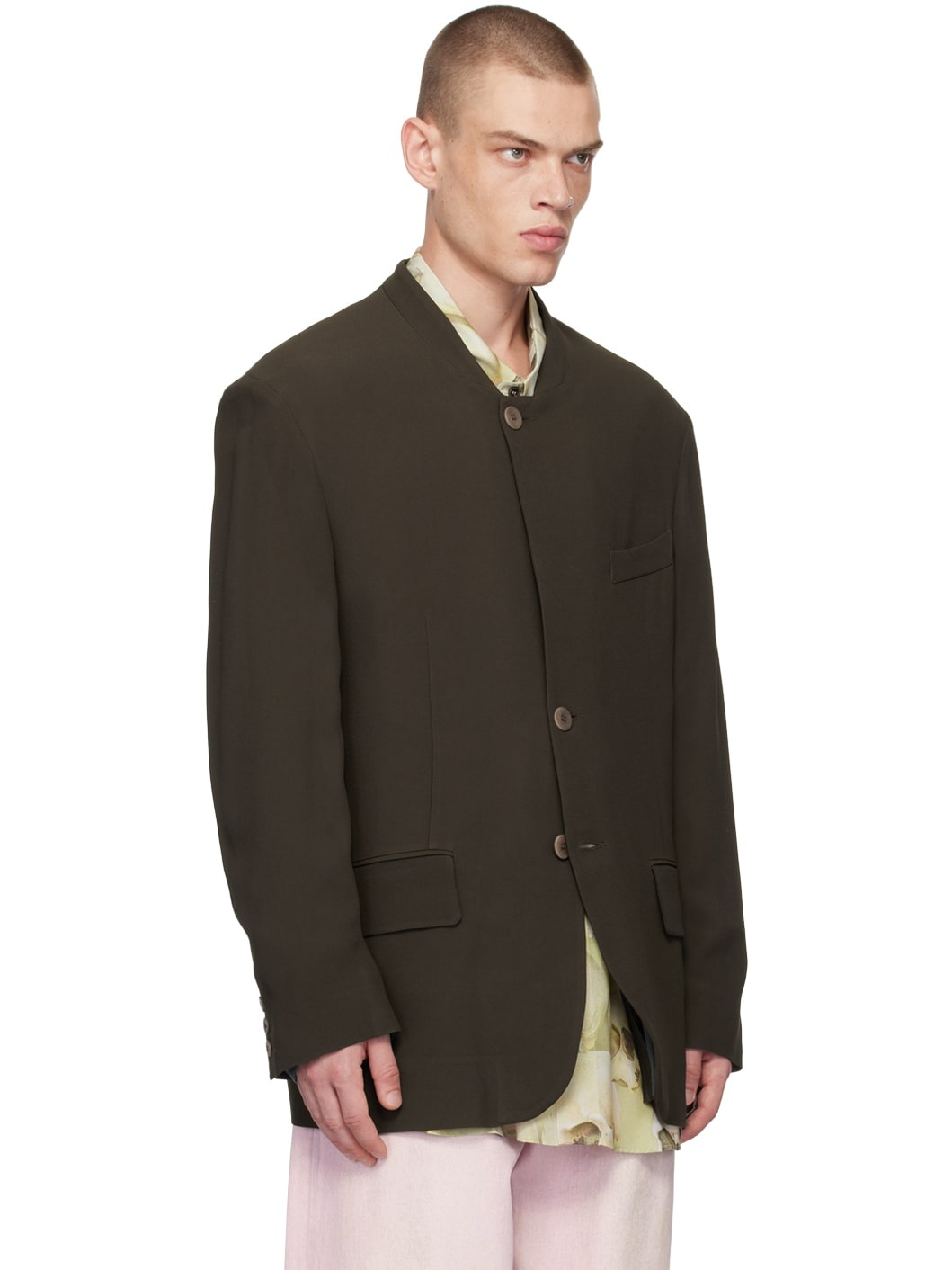 Brown Moquette Blazer - 2