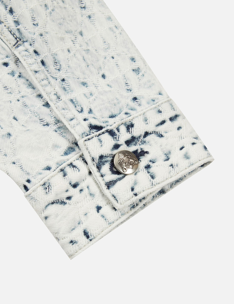 ALLOVER KAMON JACQUARD AND SEAGULL EMBROIDERY LOOSE FIT DENIM JACKET 9