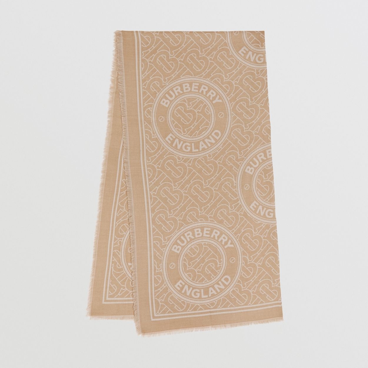 Lightweight Logo Graphic Cashmere Jacquard Scarf - 1