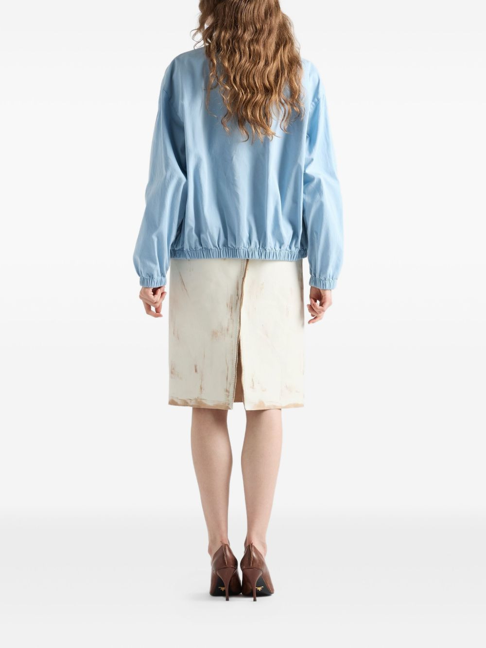 elasticated-cuff embroidered-logo jacket - 4