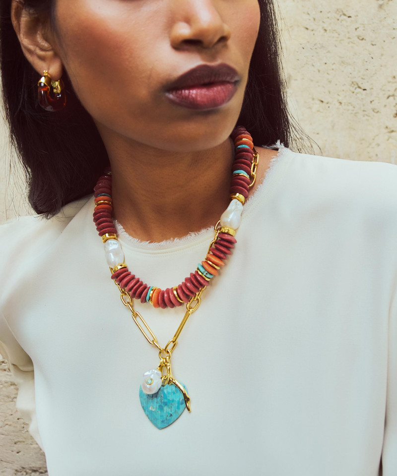 LIZZIE FORTUNATO Gold-Plated Mini Organic Hoop Earrings outlook