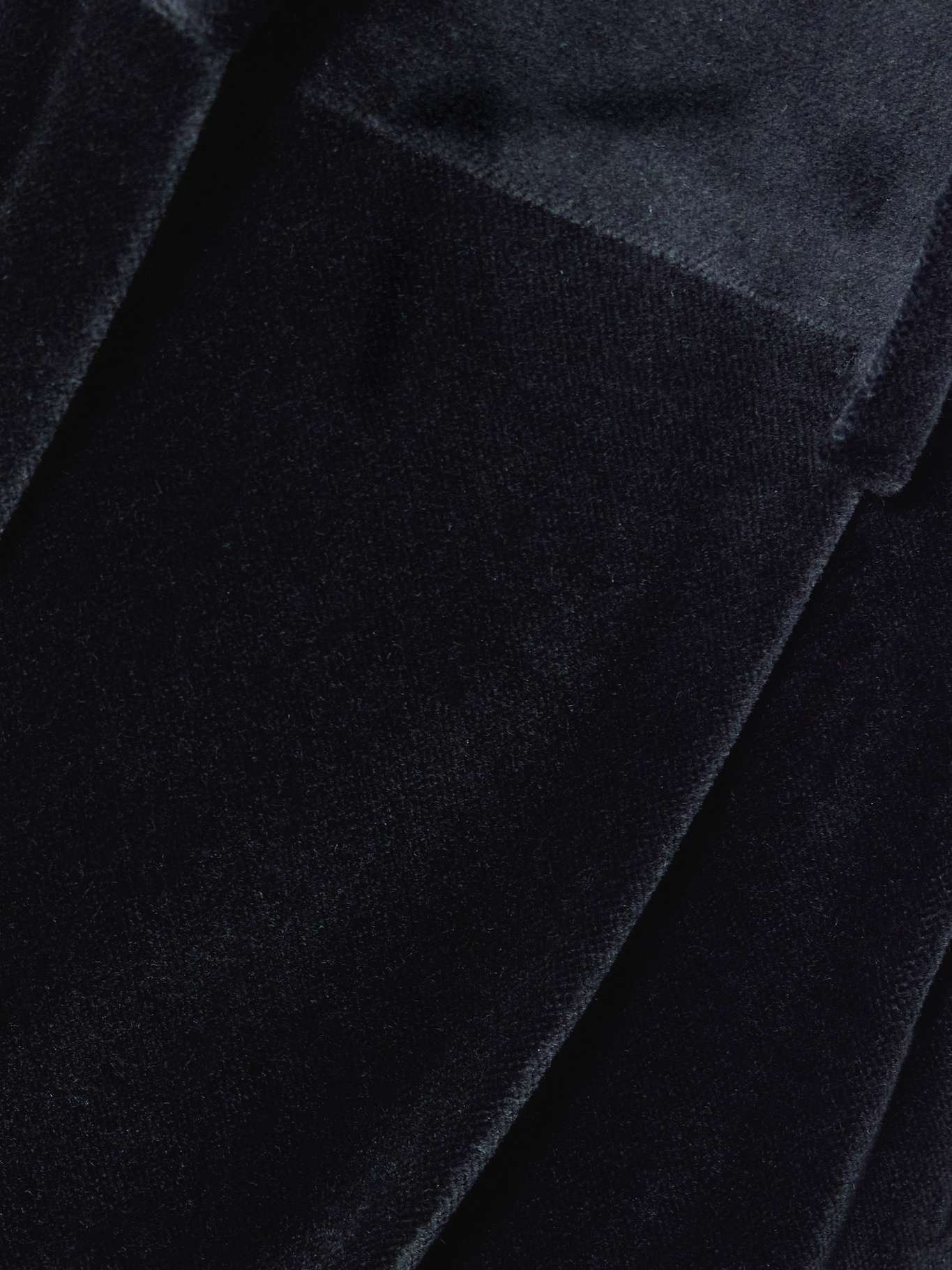 Fox pleated cotton-velvet straight-leg pants - 4