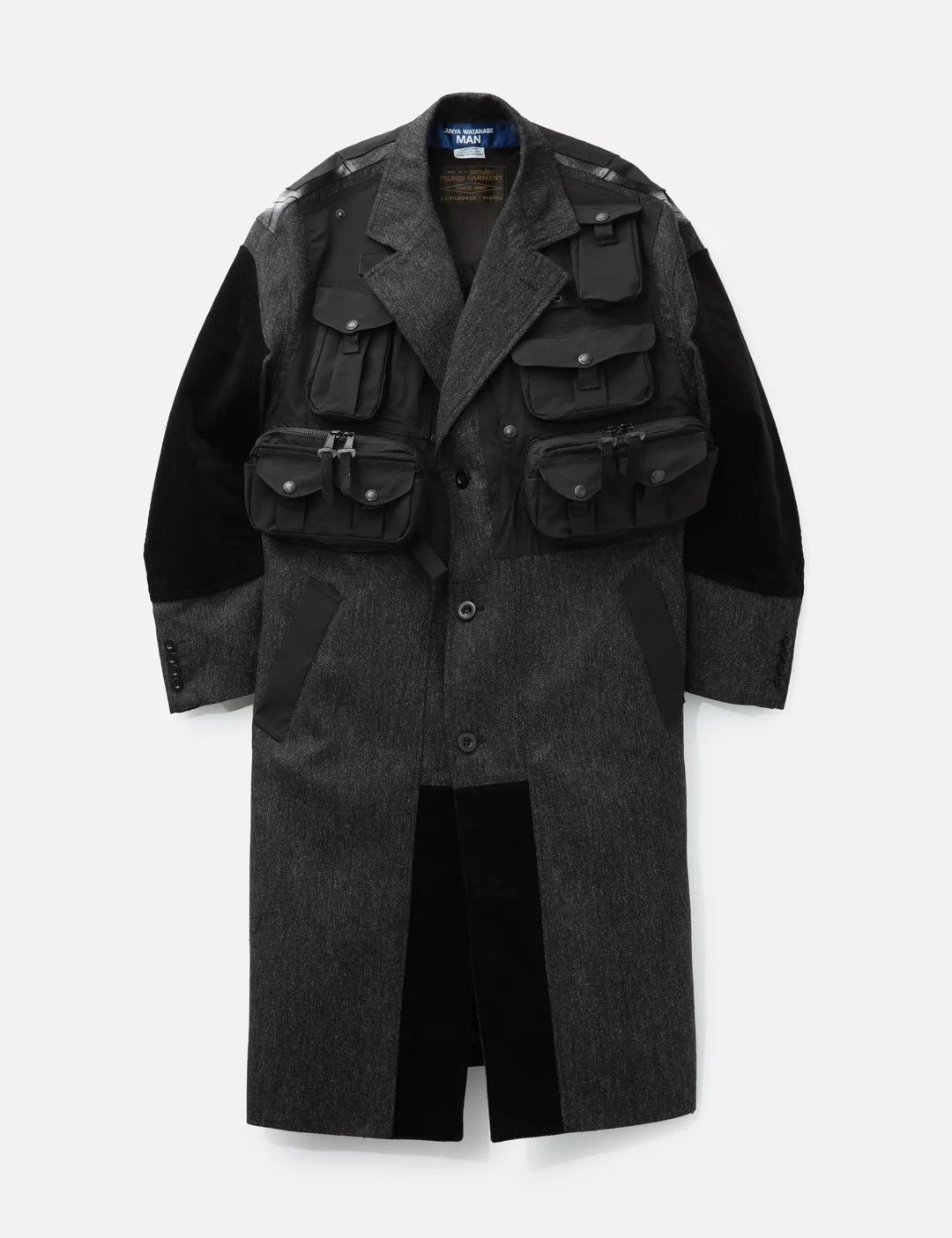 JUNYA WATANABE MAN X FILSON PATCHWORK LONG COAT - 1