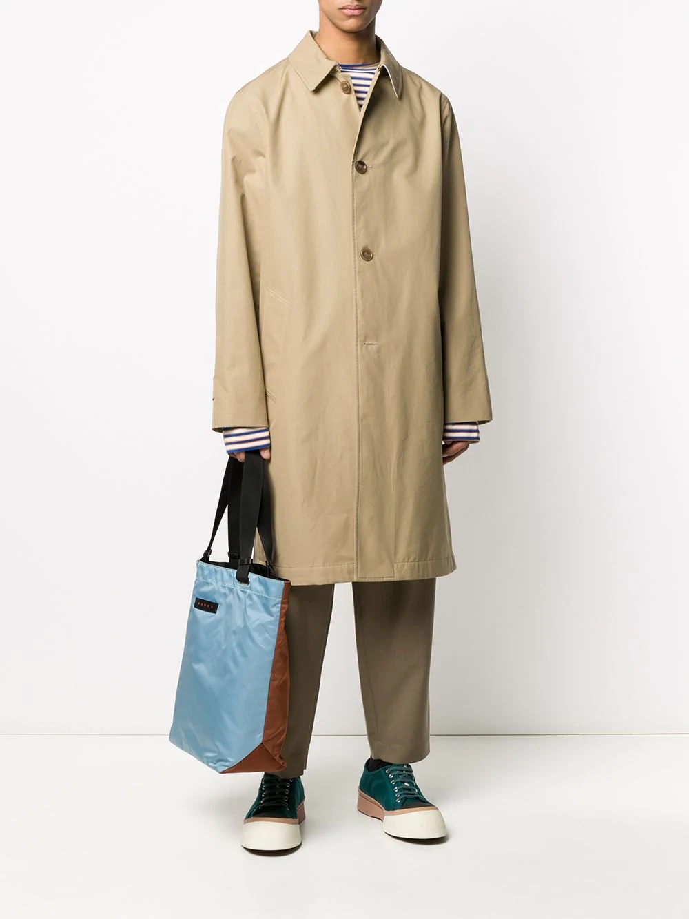 single-breasted trench coat - 2