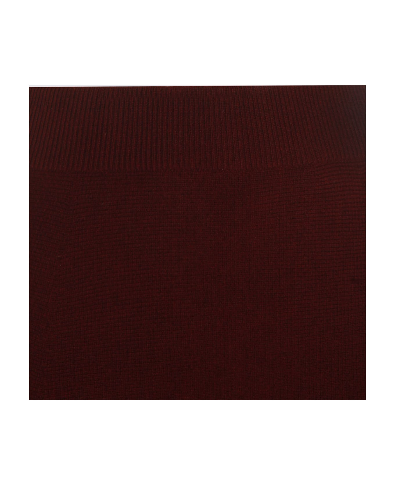 Dark Red Giberna Wool Skirt - 3