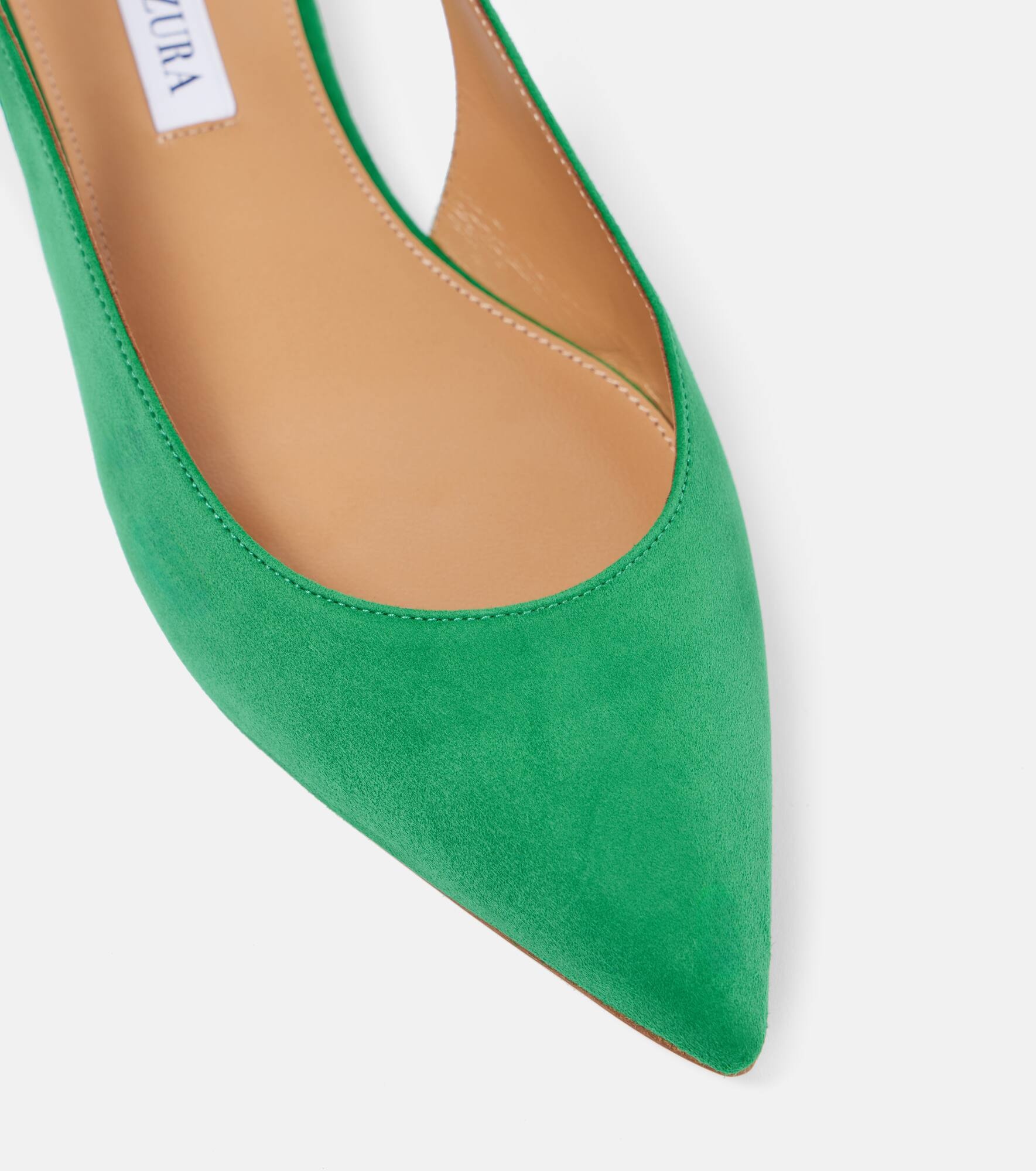 Purist suede slingback flats - 6