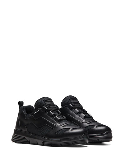 Prada geometric panelled sneakers outlook