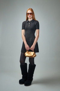 GANNI ホウティテルノスリフミニトレス F9224 099 Ganni - Cotton poplin mini dress GANNI