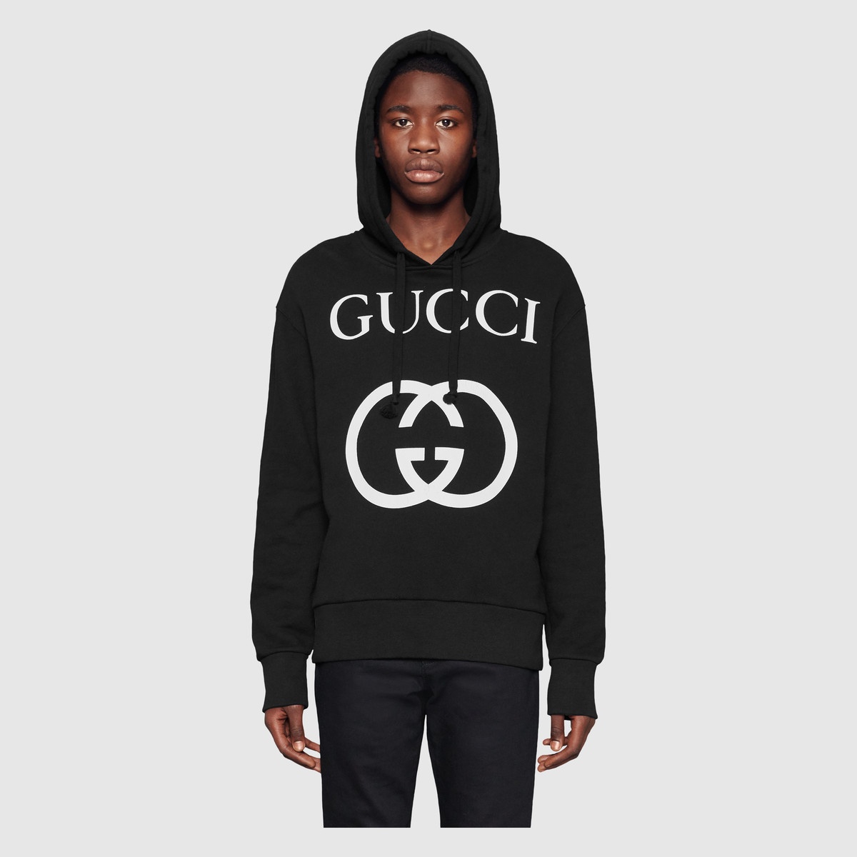 Hooded sweatshirt with Interlocking G - 3