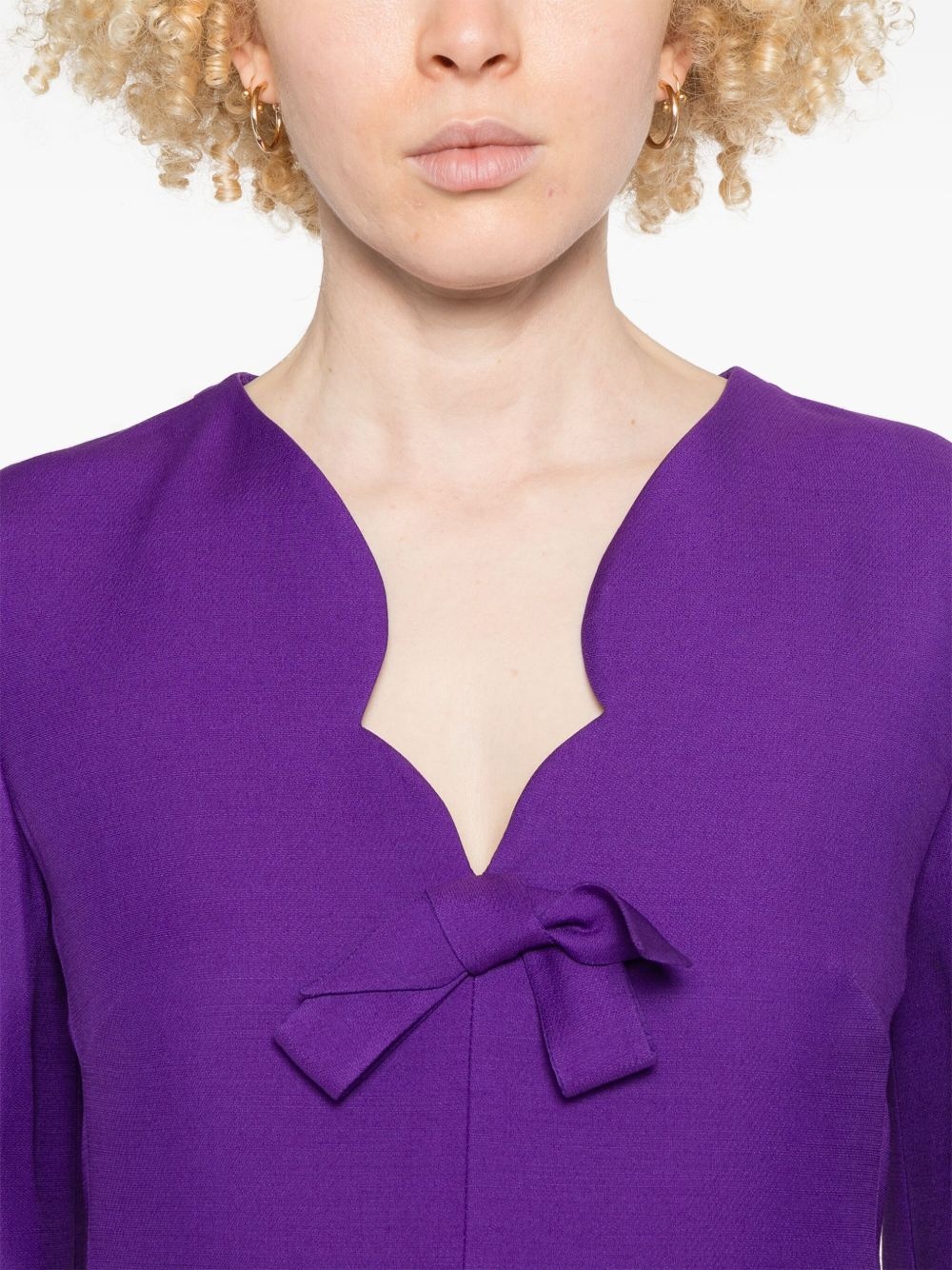 bow-detail mini dress - 5