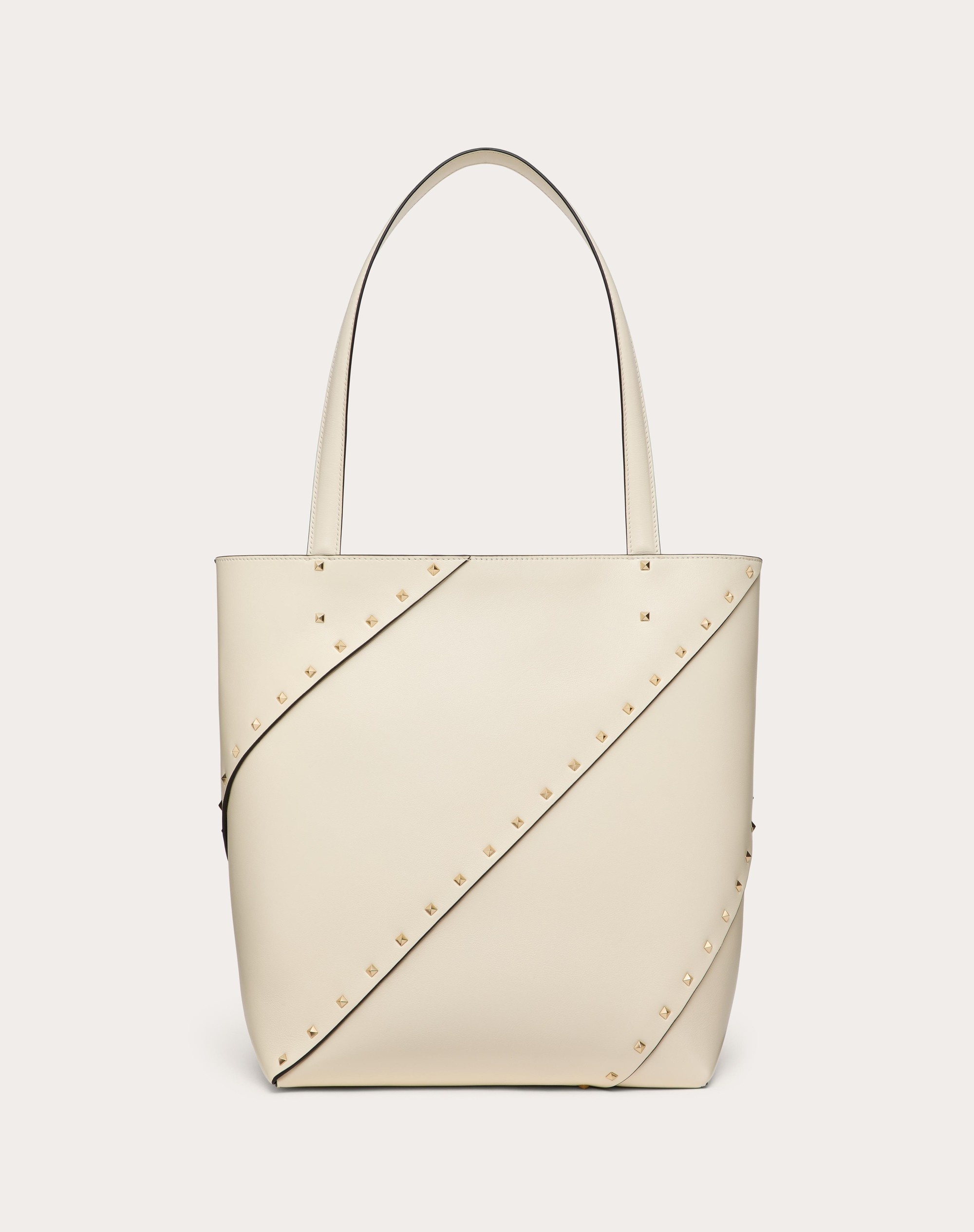 VALENTINO GARAVANI VALENTINO GARAVANI ROCKSTUD WISPY SHOPPING BAG IN CALFSKIN - 1