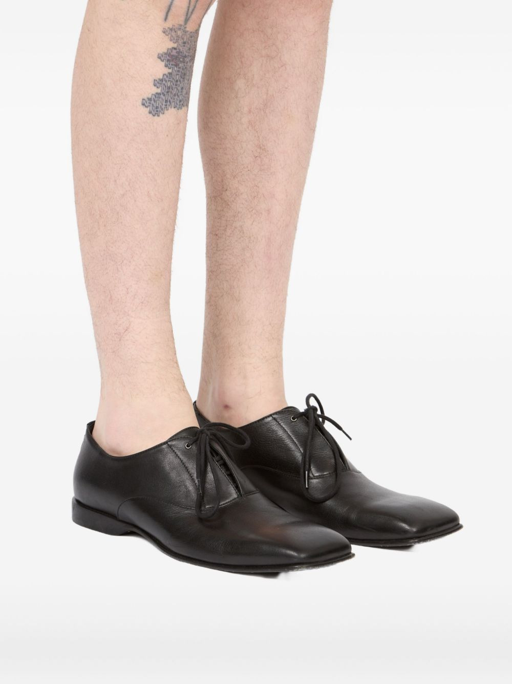 leather lace-up shoes - 4