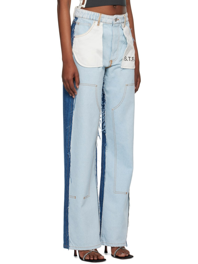 Blue Washed Insideout Carpenter Jeans 2