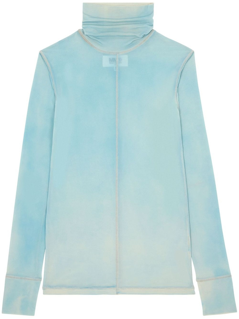 high-neck stretch-design top 1