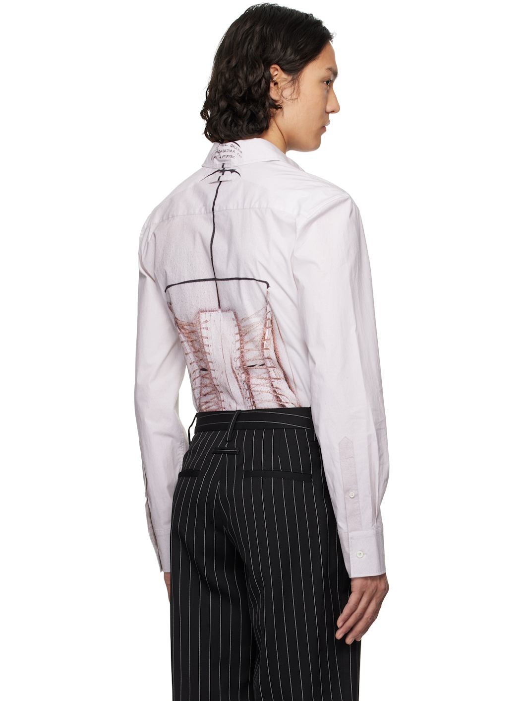 Pink 'The Trompe-L'Œil Corset' Shirt - 3