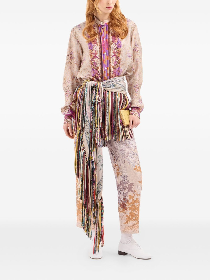 Pierre-Louis Mascia Aloe mandarin-collar silk shirt outlook