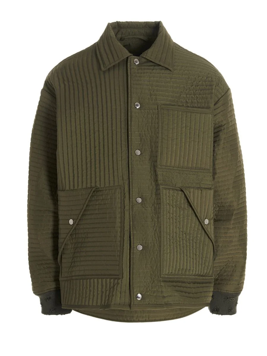 KHRISJOY 'CHORE QUILTED STRIPES' DOWN JACKET - 1