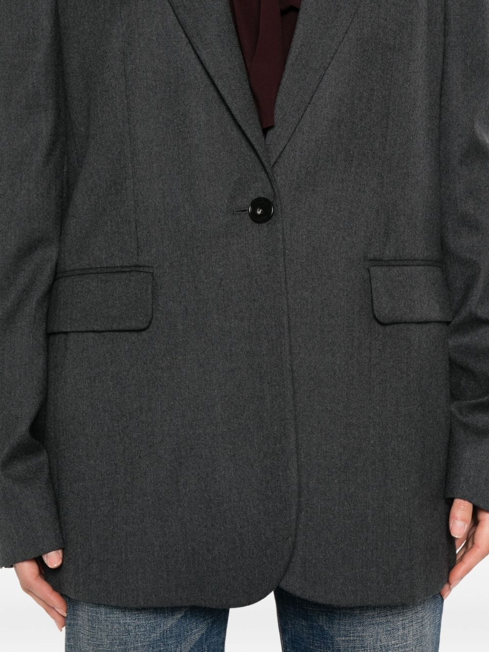 single-breasted blazer - 5