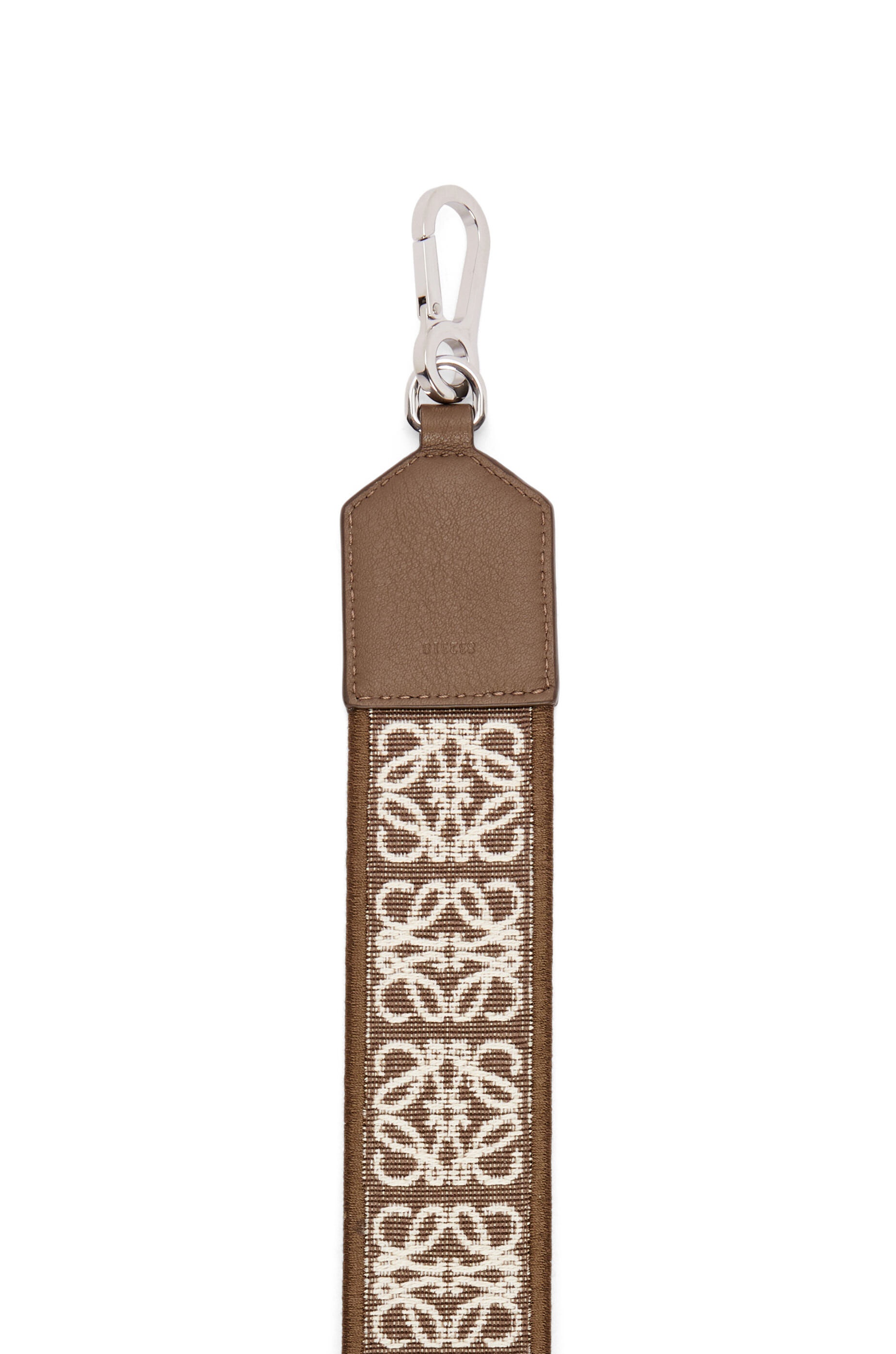 D-ring strap in Anagram jacquard and calfskin - 2