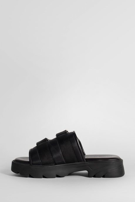 Bottega veneta men's black sirius bomber sandals - 4