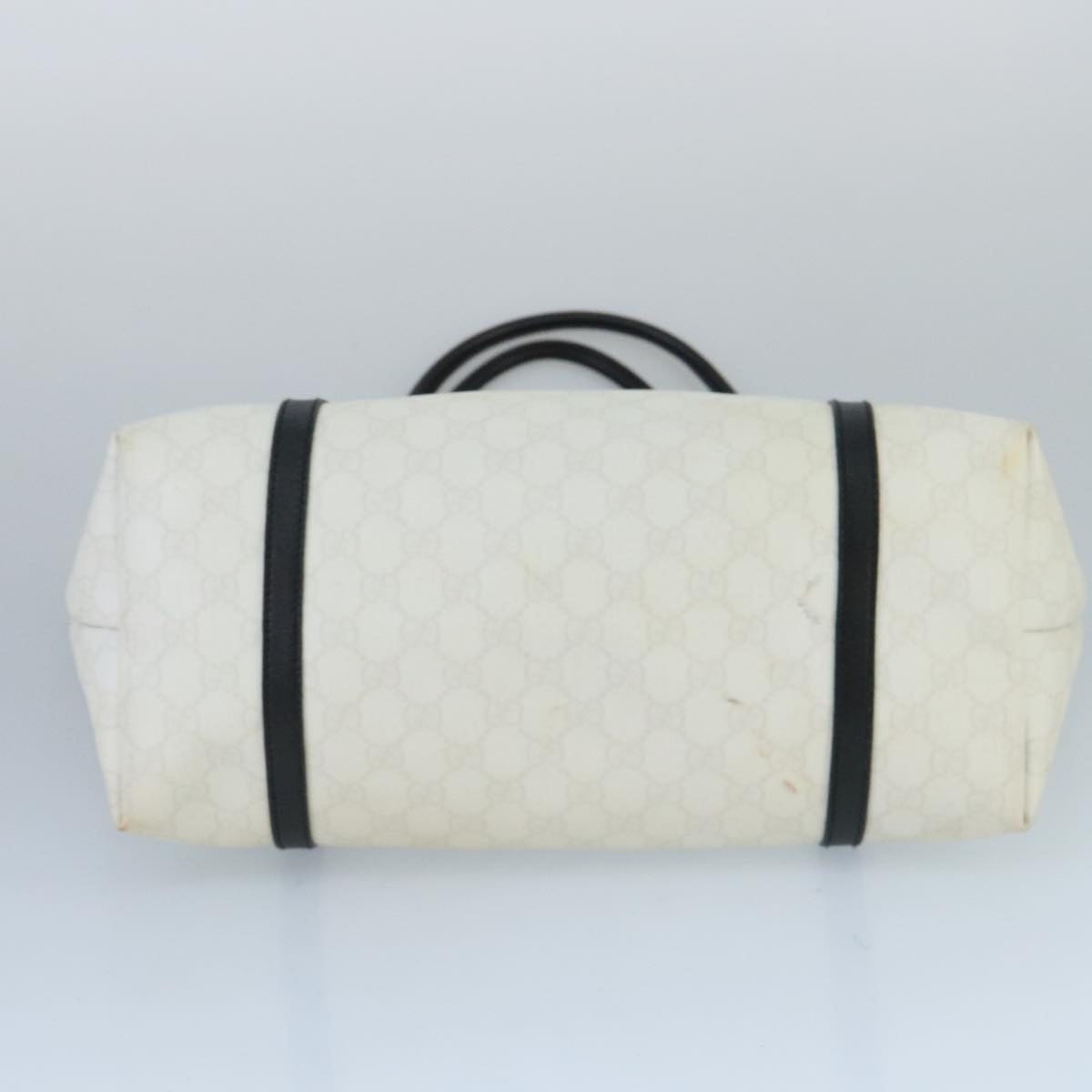 GUCCI GG Supreme Tote Bag Pvc Gold White - 5