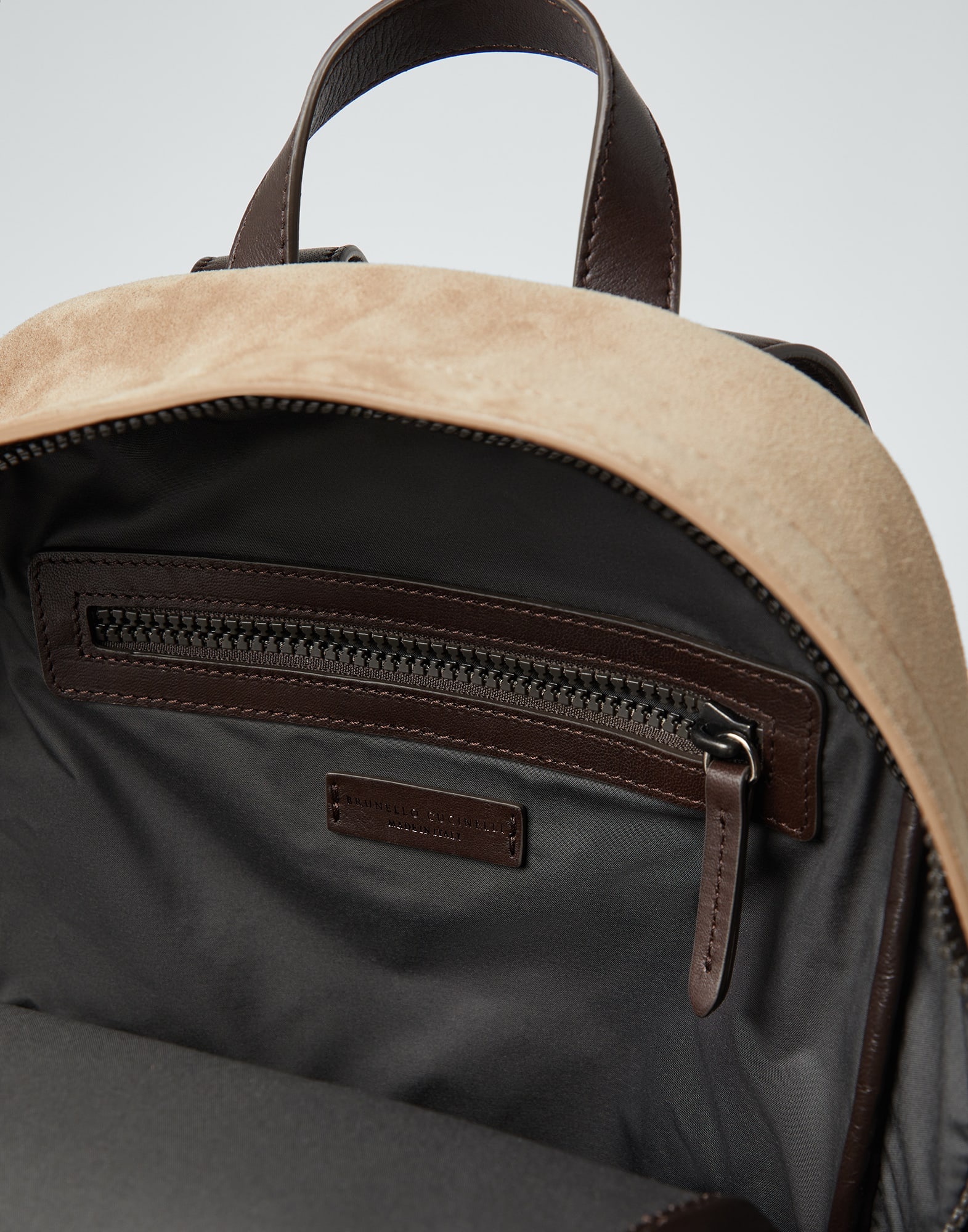 Curly shearling and matte calfskin backpack with monili - 5