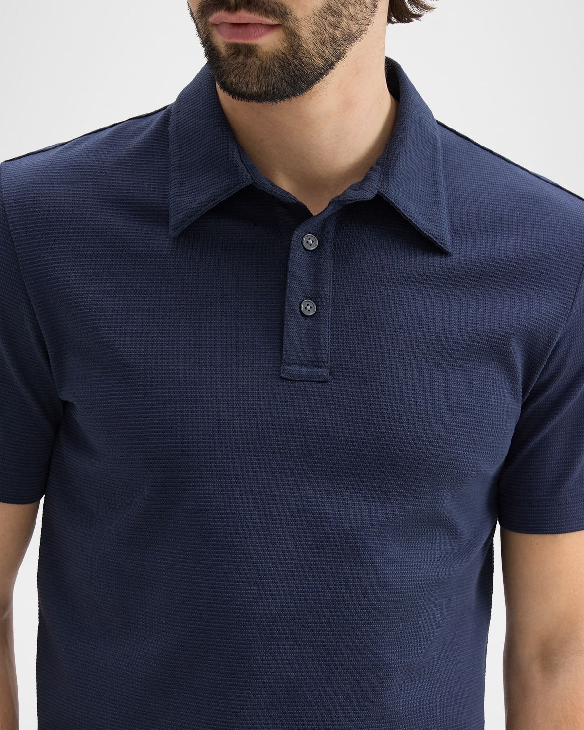 Men's Striped Cotton-Blend Polo Shirt - 6
