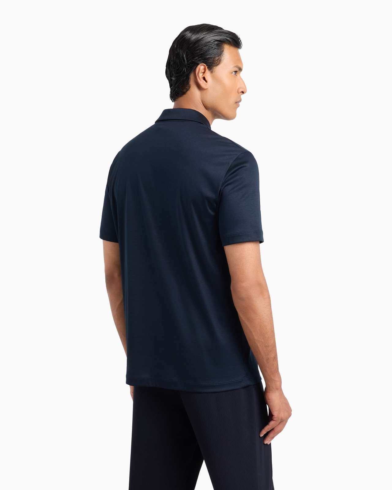 Short-sleeved polo shirt in cotton interlock - 3