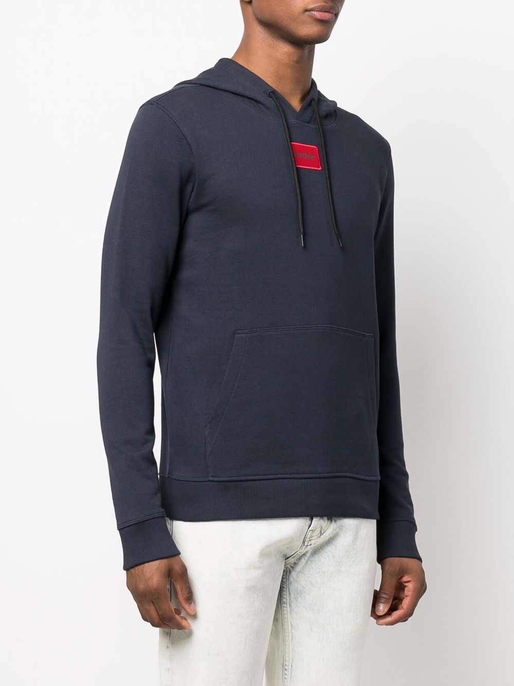 logo-patch detail hoodie - 3
