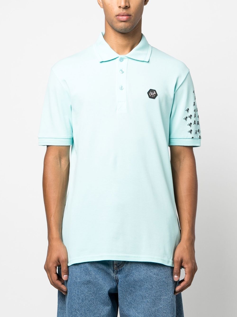 Skull and Bones cotton polo shirt - 4