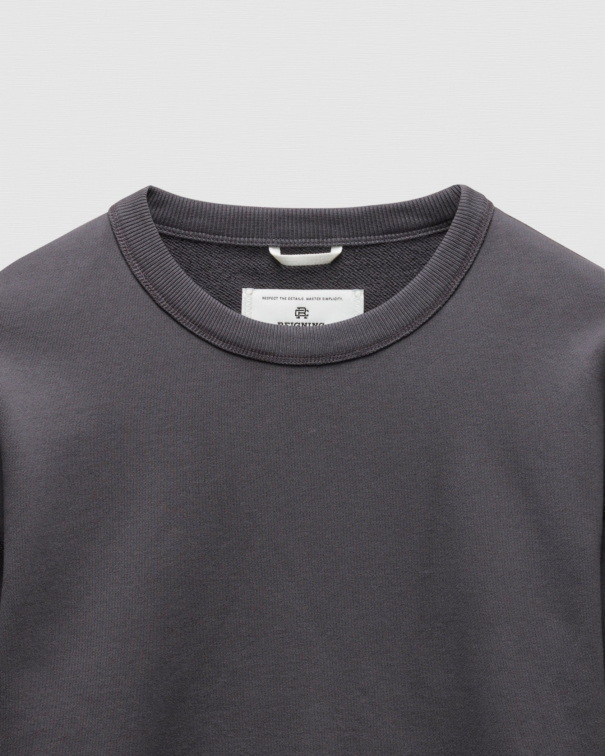 Midweight Terry Standard Fit Crewneck Midnight - 2