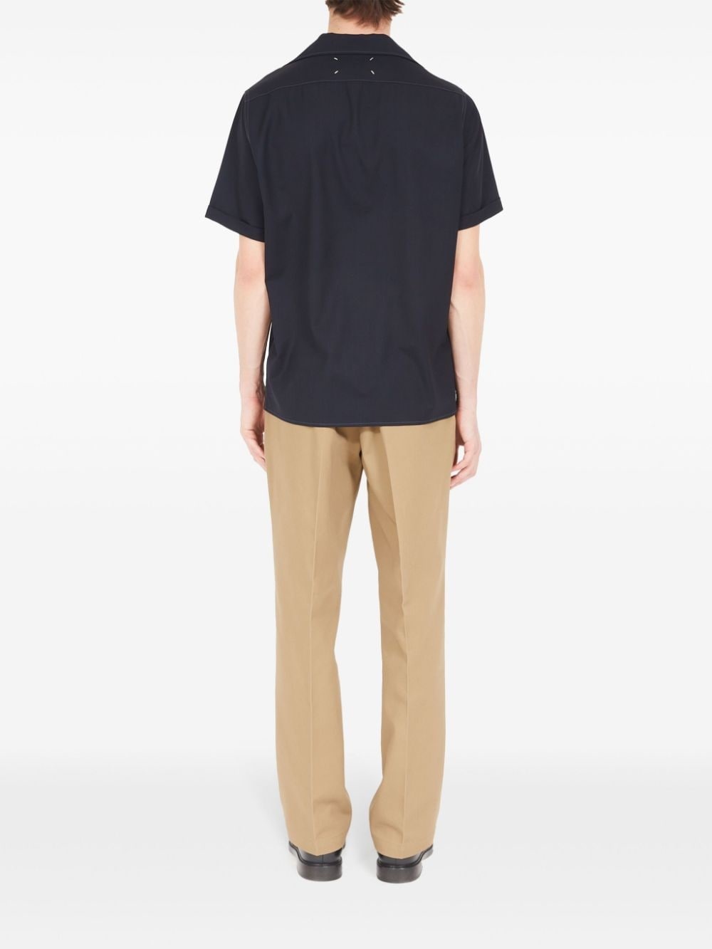 short-sleeve wool shirt - 5