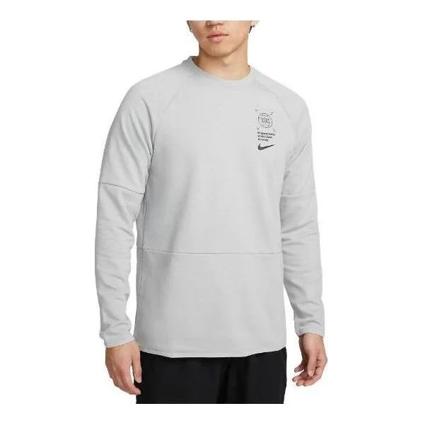 Nike DRI-FIT GFX Crewneck Sweatshirt 'Grey' DV9828-077 - 1