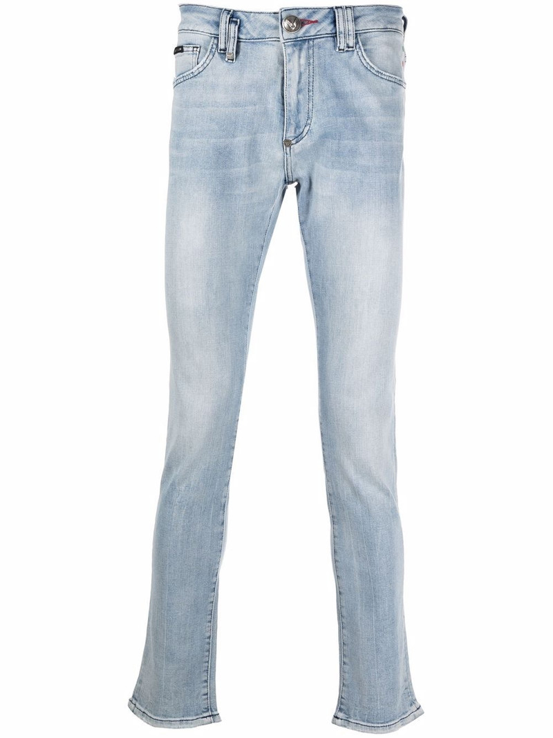 logo-plaque slim-cut jeans 1