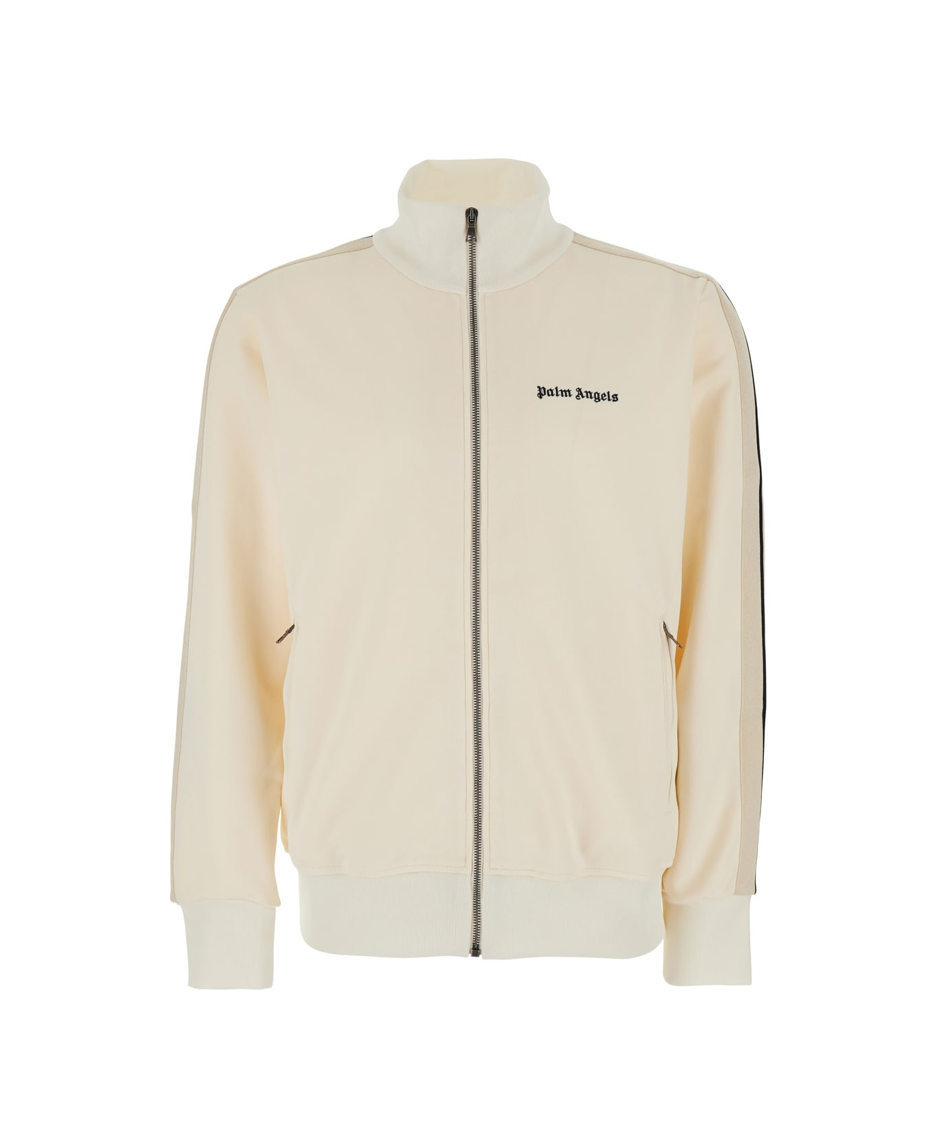 'classic Logo' White Sweatshirt With Logo Printed On The Front In Tech Fabric Man - 1