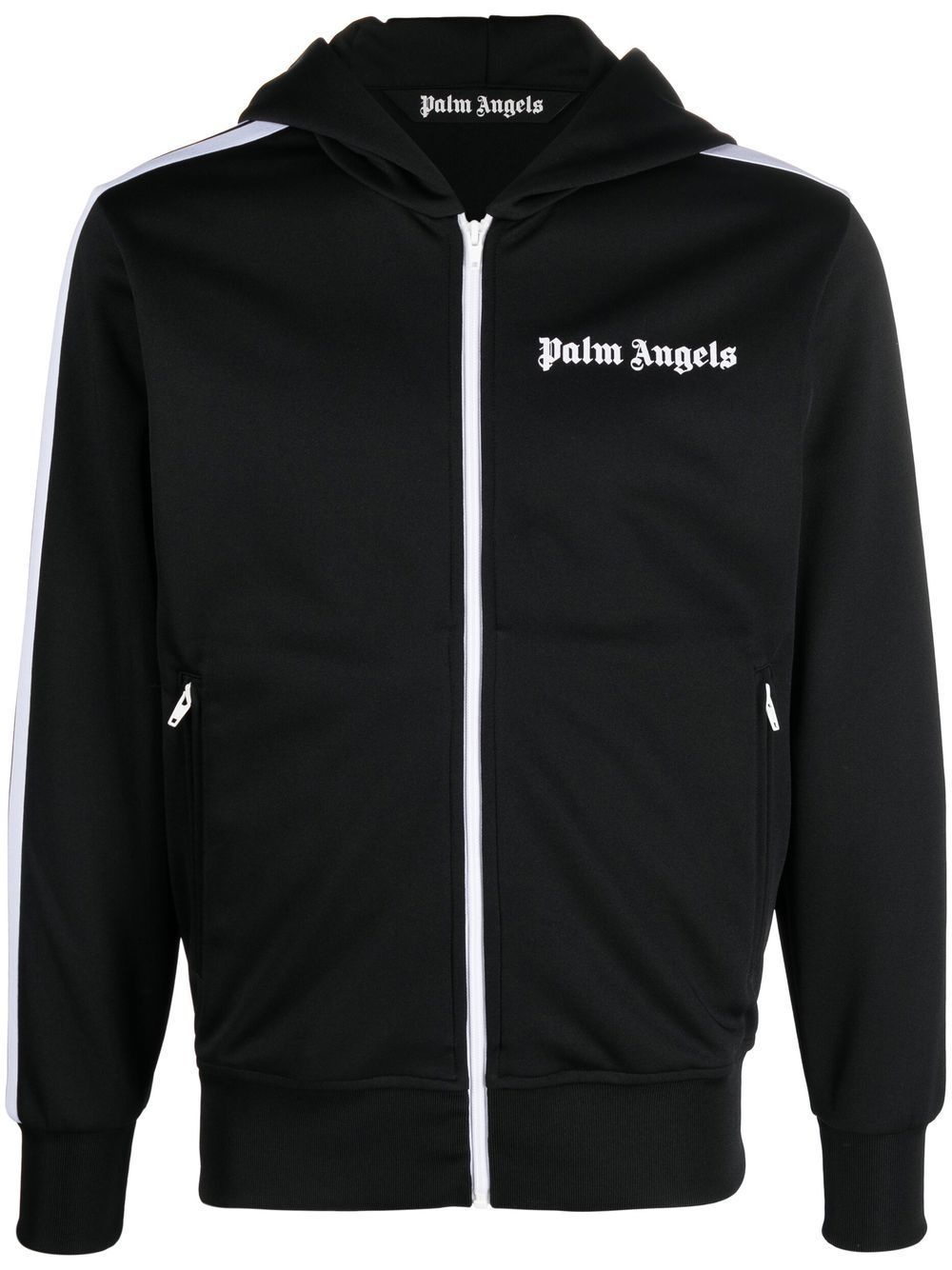 logo-print hooded jacket - 1